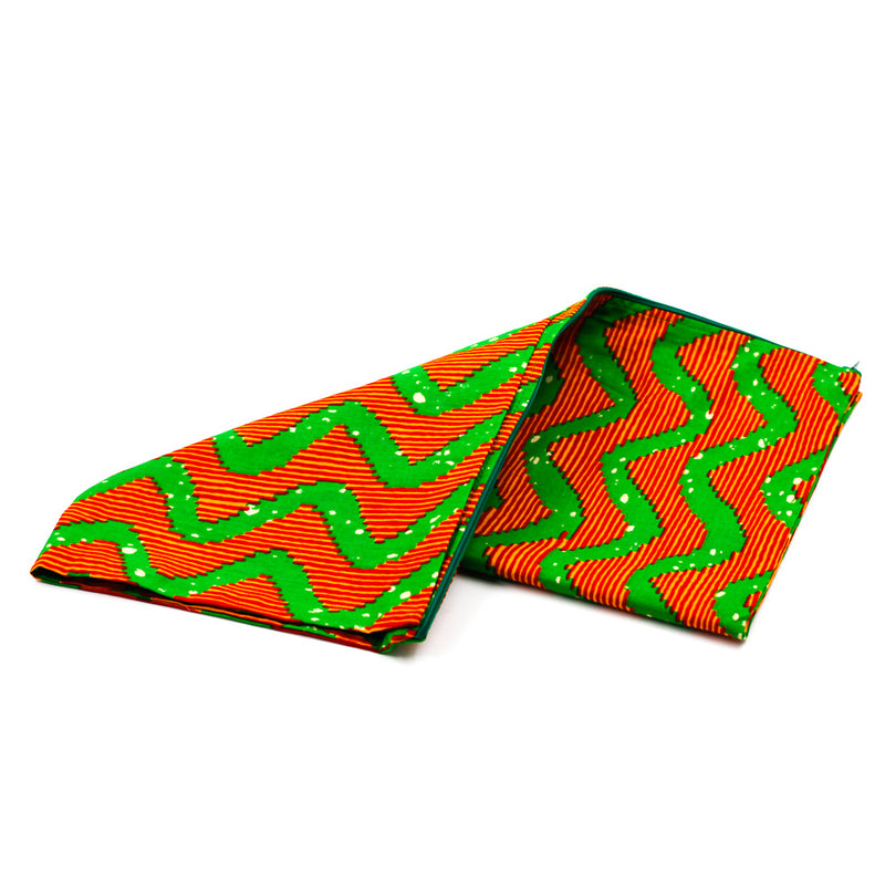 Cushion cover -Wave Lime Green & Orange-