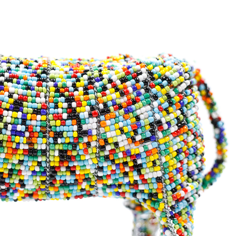 Colorful Beads Cow -Green & Colorful-