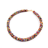 Masai Beads Choker -Rainbow Long--