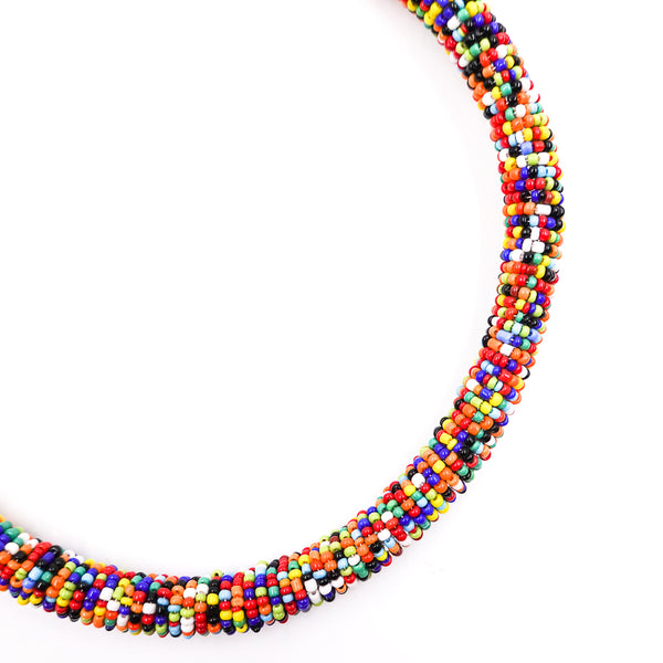 Masai Beads Choker -Rainbow Long--