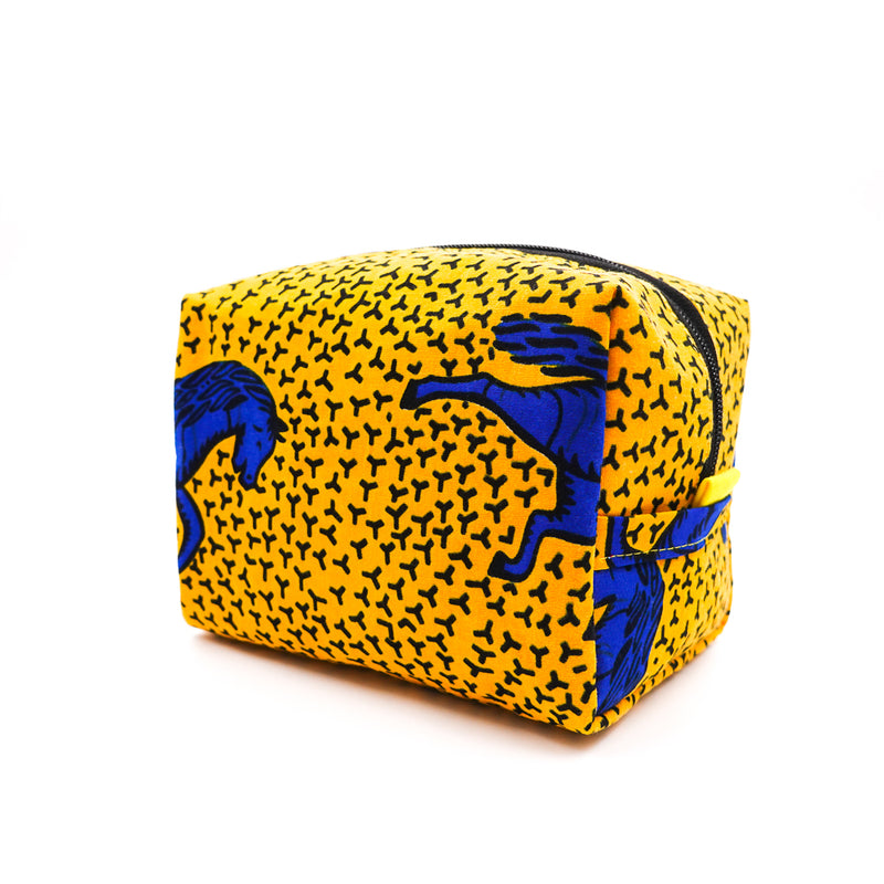 Korokoro Pouch M -Horse Horse Blue & Yellow-